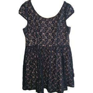 Womens Pompous Girly Lace overlay Dress SZ 16W Cocktail Gothic Witchy Whimsigoth